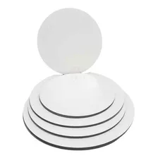 Cake Board Em Mdf 28cm Redondo De 3mm Branco Kit 10 Un 28 Cm