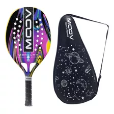 Raquete Carbono 12k Mercury Moov Beach Tennis Com Bag