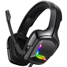 Fone De Ouvido Headset Gamer Rgb Onikuma K20 - Preto