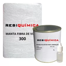 Kit 1kg Manta Fibra De Vidro 1kg De Resina 30ml Catalisador