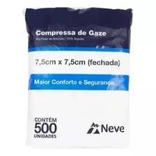 Compressa Gaze 13 Fios 7,5x7,5 Pact C/ 500 Unidades