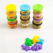 Plastilina Tipo Play Doh Set X 10 Colour Dough