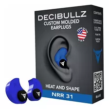 Decibullz - Custom Moldeado Tapones Para Los Oídos, Nrr 31db