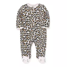 Little Me 2-piece Baby Girls' Leopard Print Kitty Feet Footi