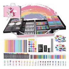 Set Arte Colores Crayones Plumones Acuarelas Maletin 145 Pzs