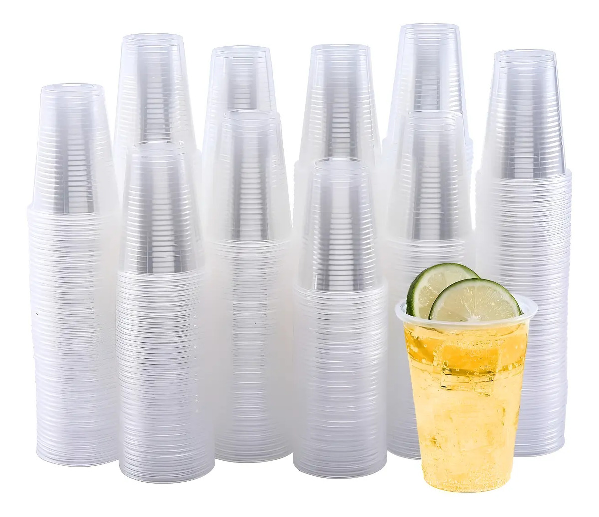 Vaso Descartable Plastico Transparente 200cc- Pack X500u