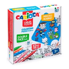 Carioca Crear Y Color Set Puzzle Rompecabesas Nene (1559005)