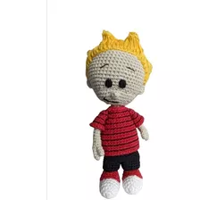 Boneco Calvin Em Amigurumi - Crochê 