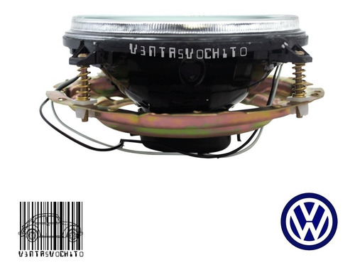 Tuning Faro Fondo Negro Ahumado Humo Lupa Led Vw Sedan Voc B Foto 3