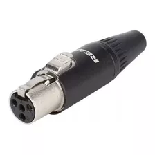 Conector Plug Mini Xlr Fêmea Rean Neutrik Rt4fc-b Shure