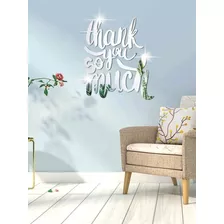 Stiker Para Pared Efecto Espejo Thank You Negocio