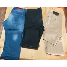 Pantalones De Jeans Y Gabardina 