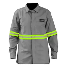 Camisa Eletricista Nr 10 Nr10 Risco 2 Atpv Cinza Refletivo