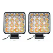 Faro Cuadrado 16 Leds 3 12-36 V 48 W 11 X 8.3 X 2 Cm 