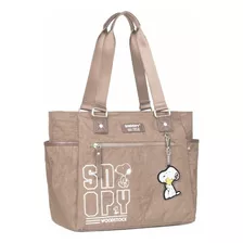 Bolsa Tote Bag Snoopy Feminina Nylon Cabe Caderno Sp2383