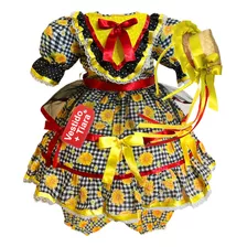 Vestido Festa Junina Caipira São João Infantil Quadrilha