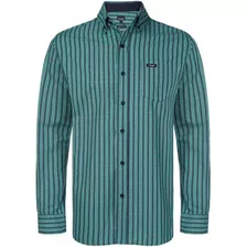 Camisa Country Wrangler Masculina Manga Longa Verde Wls117