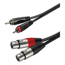 Cable 2 Rca Macho A 2 Xlr Hembra 2 Metros Roxtone Racc170l2