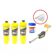 Kit Solda Alumínio Refrigeração Maçarico Portátil Master