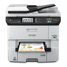 Impresora A Color Multifunción Epson Workforce Pro Wf-6590 Con Wifi Gris Y Negra 100v/240v