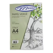 Papel Vergê Menno A4 120g Creme Bege 50 Folhas