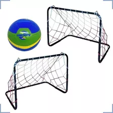 Kit 2 Traves De Futebol Infantil De Ferro C/ Rede - Oliveira