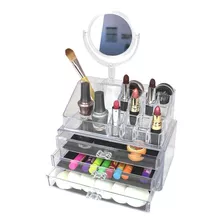 Organizador Para Cosmeticos Con Cajones Y Espejo