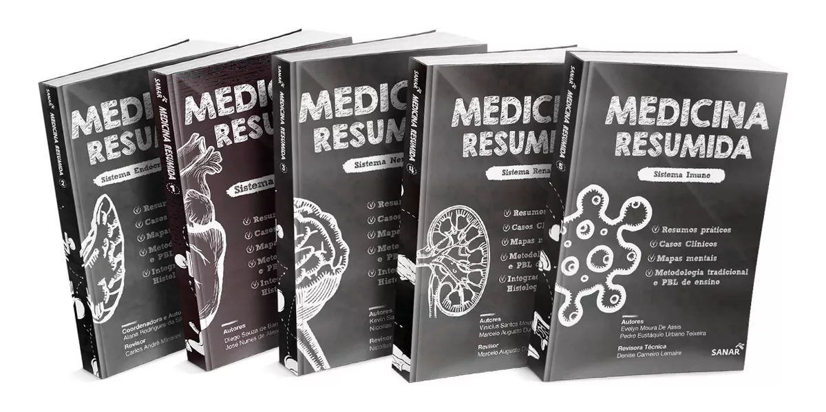 Livro Coleção Medicina Resumida - Ciclo Básico Volumes 1 A 5