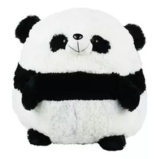 Urso Ursinho Panda Peludo Formato Bola 34cm 