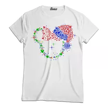 Playera Navideña Silueta Mickey Navidad Nav125