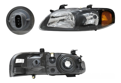 Faros  Nissan Sentra Se-r  2001 2002 2003 F/negro Nuevos* Foto 2