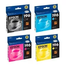 Kit Cartucho Tinta Original Epson 196 T196 Xp-204 - 04 Cores