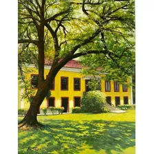  Quadro Pintura Oleo Sobre Tela Arte Casa Grande Da Fazenda