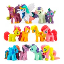 Brinquedo Kit 12 Mini Bonecos My Little Poney My Pony