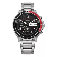 Reloj Citizen Caballero Plata Smartwatch Mx0000-58x Full Color De La Caja Plateado Color Del Bisel Negro