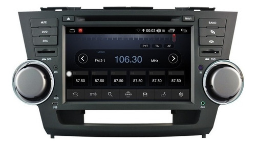 Toyota Highlander 2008-2013 Android Gps Dvd Bluetooth Radio Foto 4