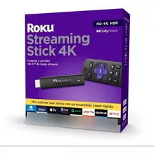 Roku Streaming Stick 4k 3820 Controle De Voz 4k Preto C/ 1gb