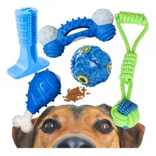 Kit De Brinquedos Para Cachorros 5 Mordedor Escova Dente Pet