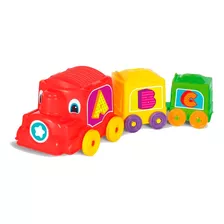 Trem Infantil Colorido Bebê Locomotiva Animada - Tateti