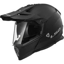 Casco Para Moto Cross Ls2 Pioneer Mx436 Matt Black Solid Talle L 