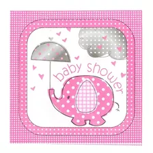 Servilletas Baby Girl Elefante 20 Uds Baby Shower Glam