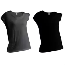 Kit 2 Camisetas Básica Feminina Lisa Dry Fit Baby Look Blusa