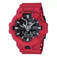 Reloj Casio G-shock Original Para Hombre Color De La Correa Rojo Color Del Bisel Rojo Color Del Fondo Negro
