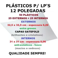 Plásticos Lp Vinil Capas Gatefold 25 Ext. 0,20 + 25 Internos