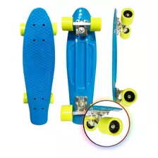 Mini Cruiser Skate Infantil Radical Estampa Azul - Dm Toys