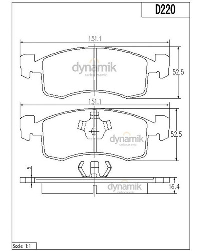 Balatas Semimetalicas Delanteras Dodge Omni L4 2.2l 85/87 Foto 2