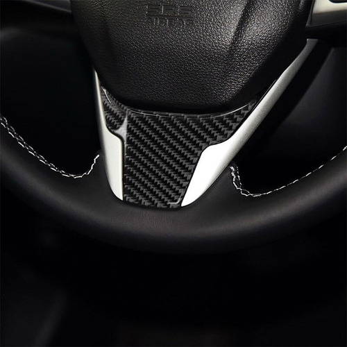 Embellecedor Volante Fibra Carbono Para Honda Civic Crv Cr-v Foto 2