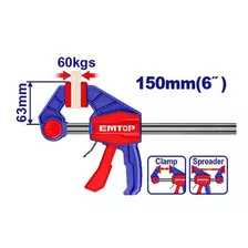 Prensa Rápida Autoajustable 63x150mm 60kg Carpintero Melamin