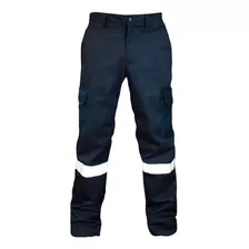 Pantalón Industrial Con Reflejantes Y Bolsas Tipo Cargo.
