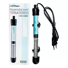 Aquecedor Com Termostato Aquário 100w De 70 A 100 Litros